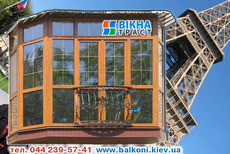 Французcкий балкон, балкон под ключ, кованные элементы.