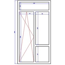 Дверной блок Rehau (двери + окно +расширители)