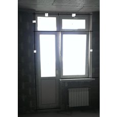Балконный блок (окно, двери), металоплатиковый REHAU