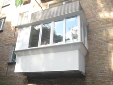 Выносной балкон на уровне пола