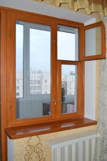 Продам окна б/у из натурального дерева