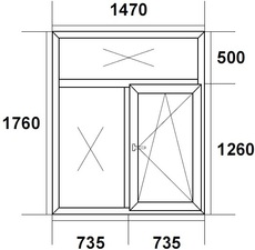 Продам окно б/у высота 1760 ширина 1470