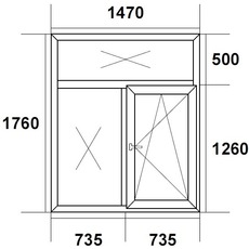 Продам окно б/у высота 1760 ширина 1470