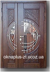Бронедвери "эксклюзив" со стеклопакетом и ковкой