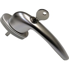 Віконна ручка Масо з ключем колір срібло