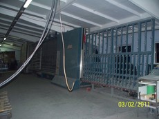 Мойка Lisec со столом выгрузки погрузки.