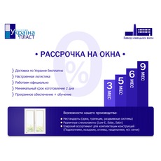 Рассрочка на окна 0% от Украина Пласт