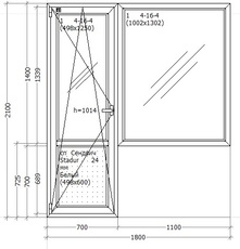 Балконный блок Rehau. Киев и Бровары - 3570 грн.