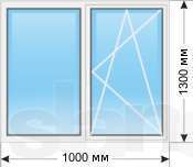 Окно 1,2м х 1,4м из трехкамерного немецкого профиля Rehau e-