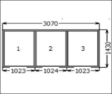 Продам новое окно Rehau 3070х1430. Глухое