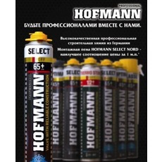 Піна монтажна Hofmann Pro, вихід 65 л, під пістолет, 880 мл