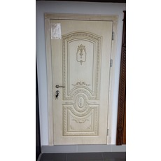 Входные двери металлические, глухие с декорированной МДФ нак