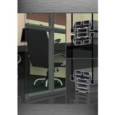 Алюминиевые офисные перегородки с двойным стеклом İNTERNO 85