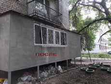Балкон на первом этаже