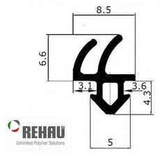 Ущільнювач Rehau притискної (стулковий).