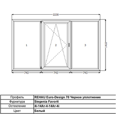 Вікно Rehau 70 нове самовивезення