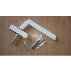 Ручка віконна вузька (штифт 35 мм) алюмінієва біла і коричн