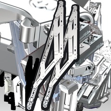 Гарнитура для наружного открывания створок