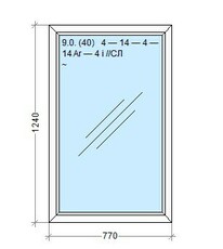 Глухое окно Rehau новое