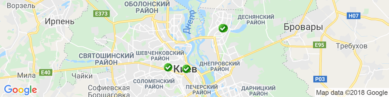 Карта объектов компании АлюПластика Карта объектов компании АлюПластика
