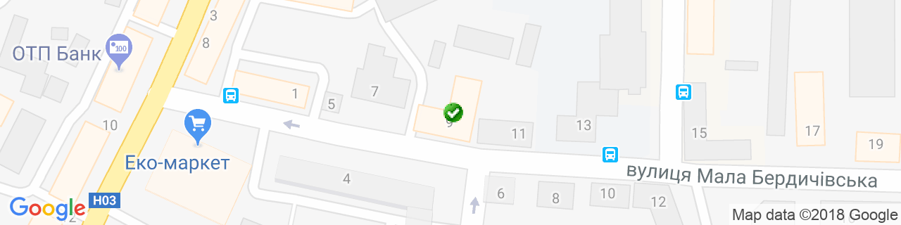 Карта об'єктів компанії Двері Полісся