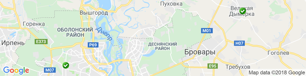 Карта объектов компании Громбуд