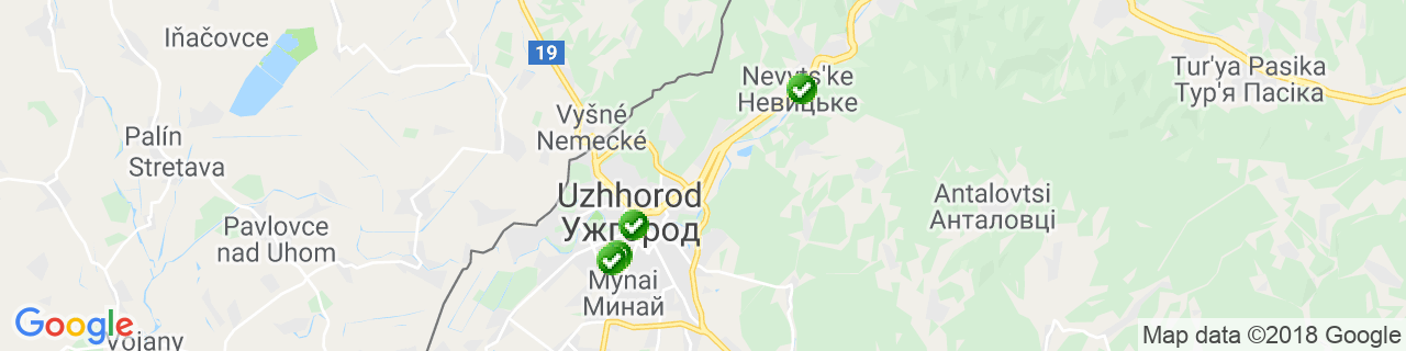 Map of facilities ODK-Eurolux