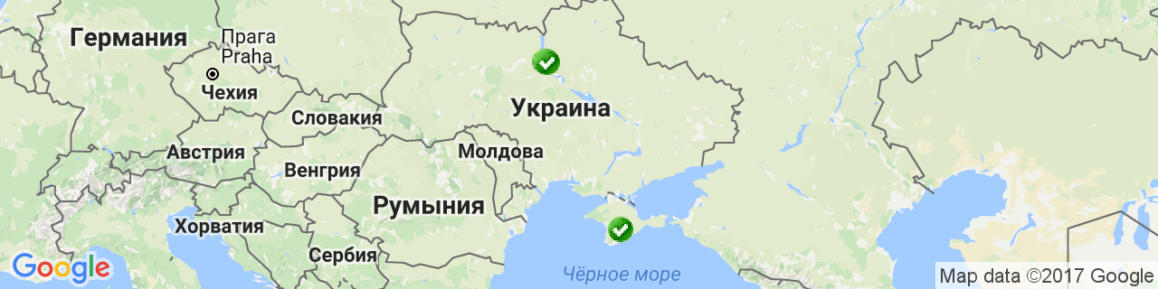 Karte der Beherbergungsbetriebe Варема Украина Karte der Beherbergungsbetriebe Варема Украина