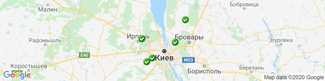 Karte der Beherbergungsbetriebe Вікна в світ 